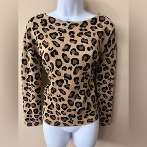 Tahari Animal Print Sweater, Size Small